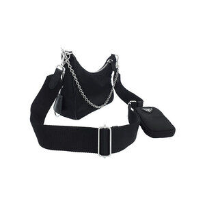 Prada ReEdition Chain Leather Black Bag Shoulder Saffiano 2005